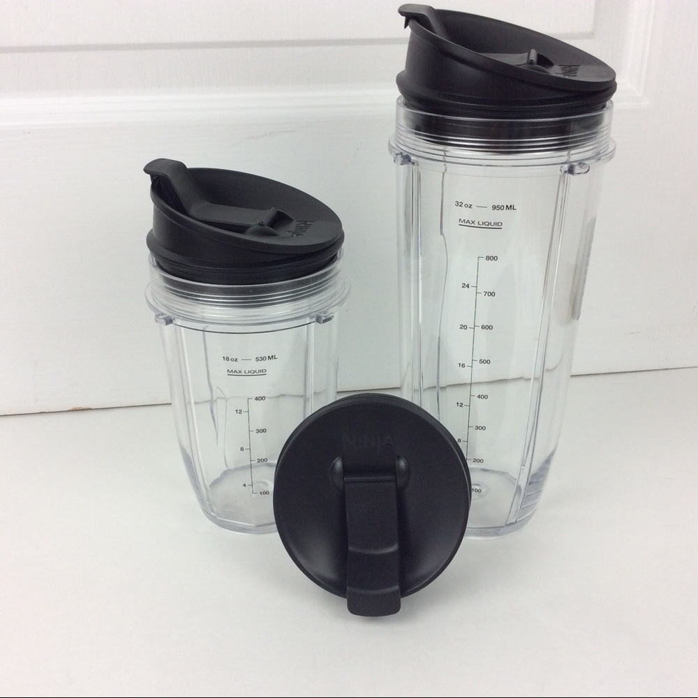 Ninja Blender 2 Travel Tumblers w 3 Lids New